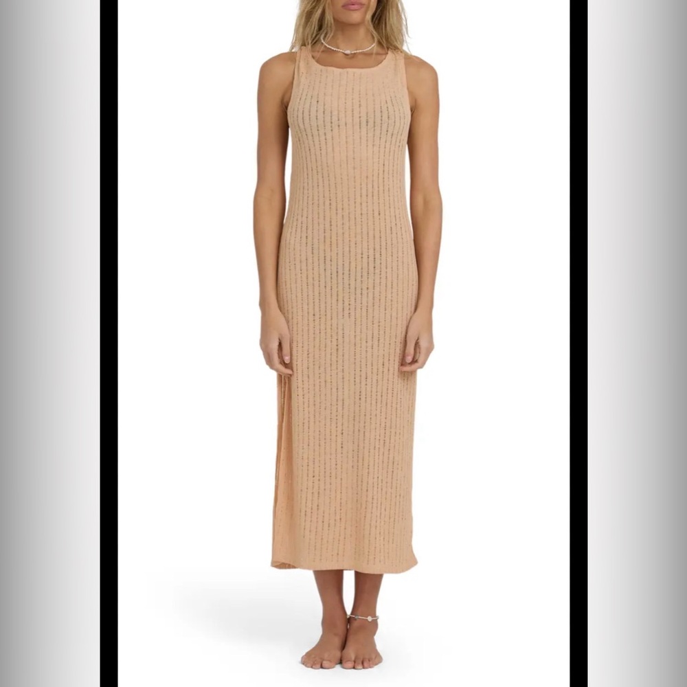 Billabong Laura Semisheer Cotton Blend Cover-Up Maxi Dress XL